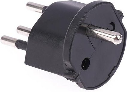 Putwer Lova Reiseadapter von Europa auf Schweiz, Netzstecker 10A 250V, Schwarz - Bild 1