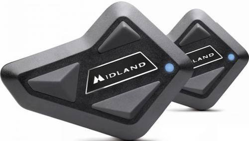Midland C1410.01 BT Mini Twin Motorrad-Gegensprechanlage mit Bluetooth in Schwarz passend für alle Helmtypen - Bild 1