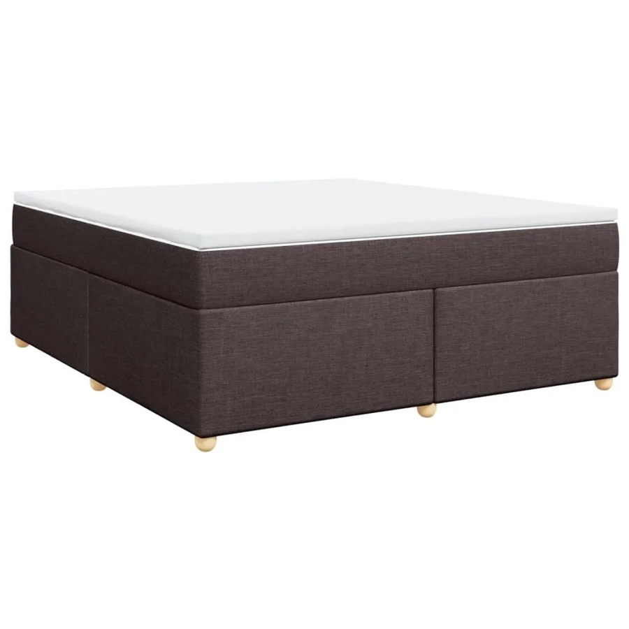 vidaXL Boxspringbett mit Matratze Hybrid-Design in Dunkelbraun und Weiß, B/T: 180 x 200 cm - Bild 2