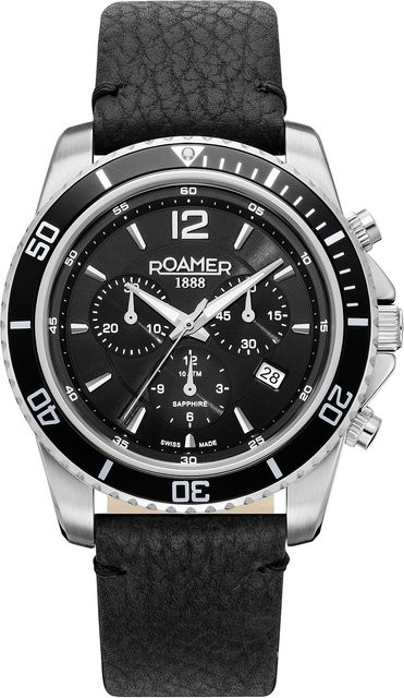Roamer Chronograph, Quarz, Edelstahl, Blau, 43 mm, Herren - Bild 1