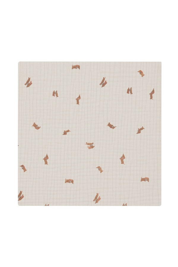 Leevje Musselintuch für Hunde und Babys aus Bio-Baumwolle in Beige, 70 x 70 cm - Bild 1