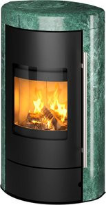 THERMIA Kaminofen Ignis Mass R1 aus Naturstein in Grün und Schwarz mit 8 kW Leistung - Bild 1