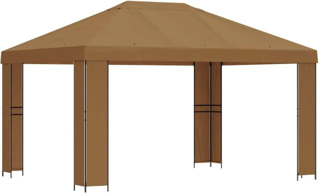 vidaXL Pavillon aus Polyester und Stahl in Beige B: 400 cm, T: 300 cm, H: 276,5 cm - Bild 1