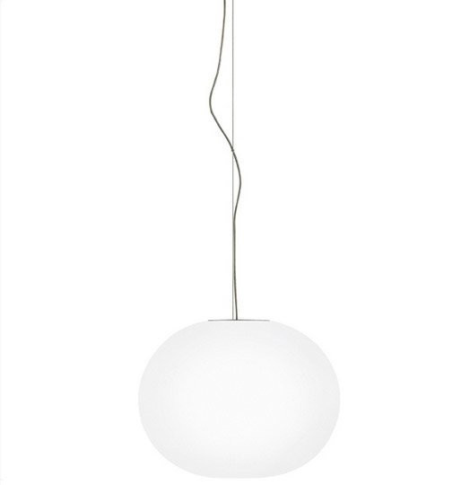 Flos Glo Ball Pendelleuchte in Weiß aus Glas mit E27 Fassung - Bild 1