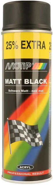 Motip Acryllack Schwarz Matt 500ml wetterfest und schnelltrocknend - Bild 1