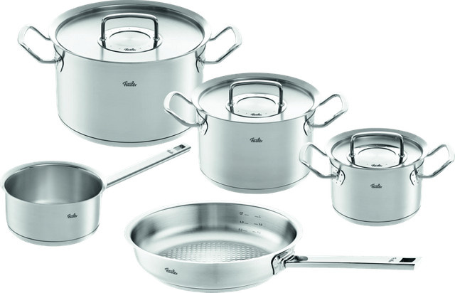 Fissler Original-Profi Collection Topf- und Pfannenset, 5-teilig, Silber - Bild 1
