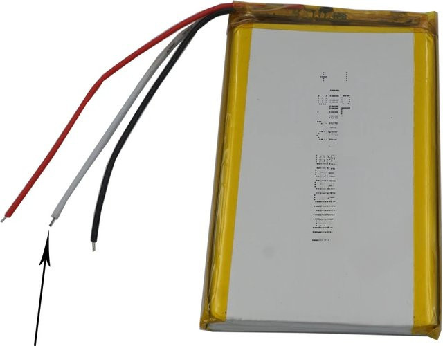 XINJ Li-Po Lithium-Polymer Akku 3,7V 3000mAh 11,1Wh mit 3 Kabeln für Kamera, PDA, Tablet und PC - Bild 1