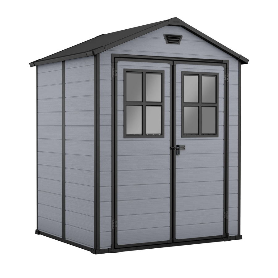 Keter Gerätehaus Lineus aus Kunststoff in Grau mit 2,5 m² Fläche und Doppeltür, B/T/H: 152 x 152 x 185 cm - Bild 2