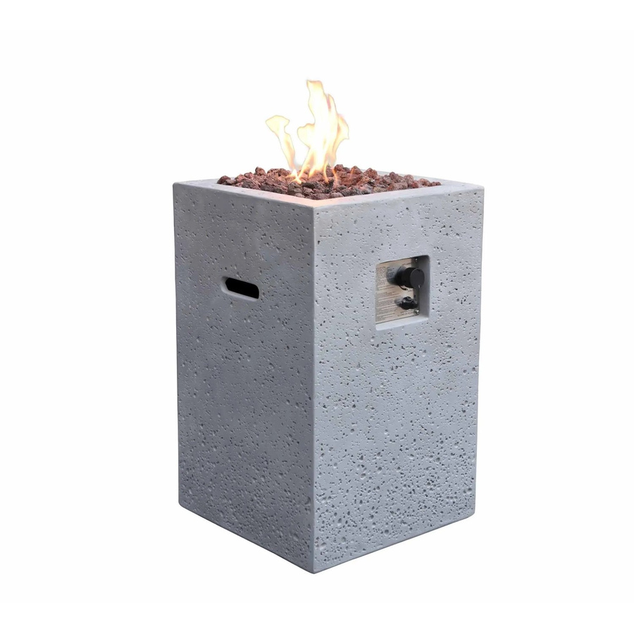 Elementi Gasfeuerstelle Kelut Fire Table aus Faserbeton in Grau, B: 45 cm, T: 45 cm, H: 70 cm - Bild 2