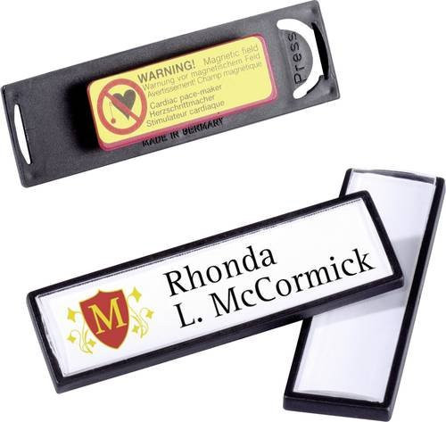Durable Namensschild Clip Card mit Magnet, 25 Stück, B: 6,7 cm, H: 1,7 cm - Bild 1