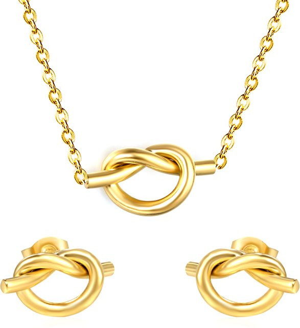 LUXUKISSKIDS Schmuck-Set, Edelstahl, Gold, Damen - Bild 1
