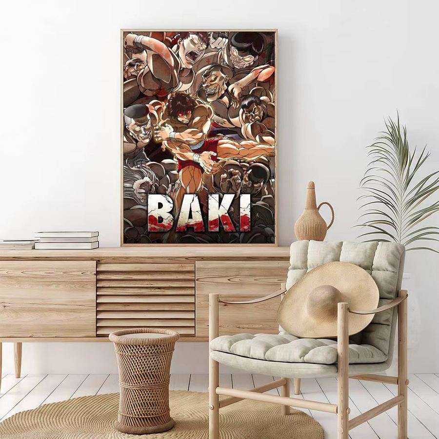Japanischer Anime Baki Hanma Wandkunst Poster in HD-Qualität, Mehrfarbig, Rechteckig - Bild 3