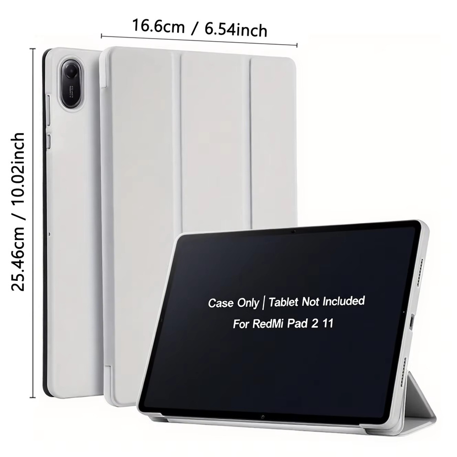 Xiaomi Magnetische Flip Smart Cover für Redmi Pad 2 2025 11 Zoll, dreifach faltbarer Ständer und stoßfeste weiche Silikonhülle in Schwarz - Bild 3