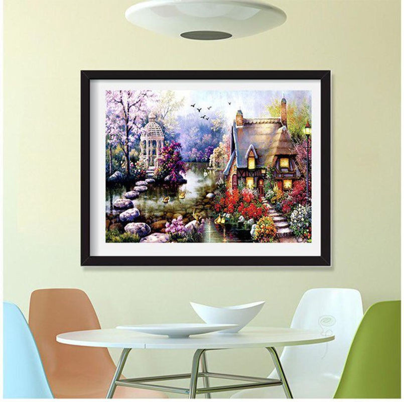 FIYO Diamond Painting Set Landschaft Modern Mehrfarbig B/H: 30 x 30 cm - Bild 1