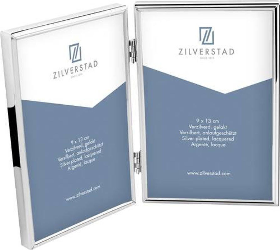 Zilverstad Sweet Memory Doppelrahmen aus Metall in Silber für die Wandmontage, Format: 13 x 18 cm - Bild 1