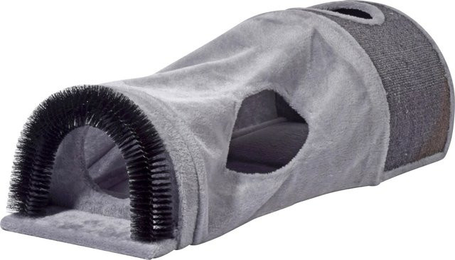 Dobar Faltbare Katzenhöhle mit integriertem Spielball in Grau, B/T/H: 87 x 37,5 x 27 cm - Bild 1