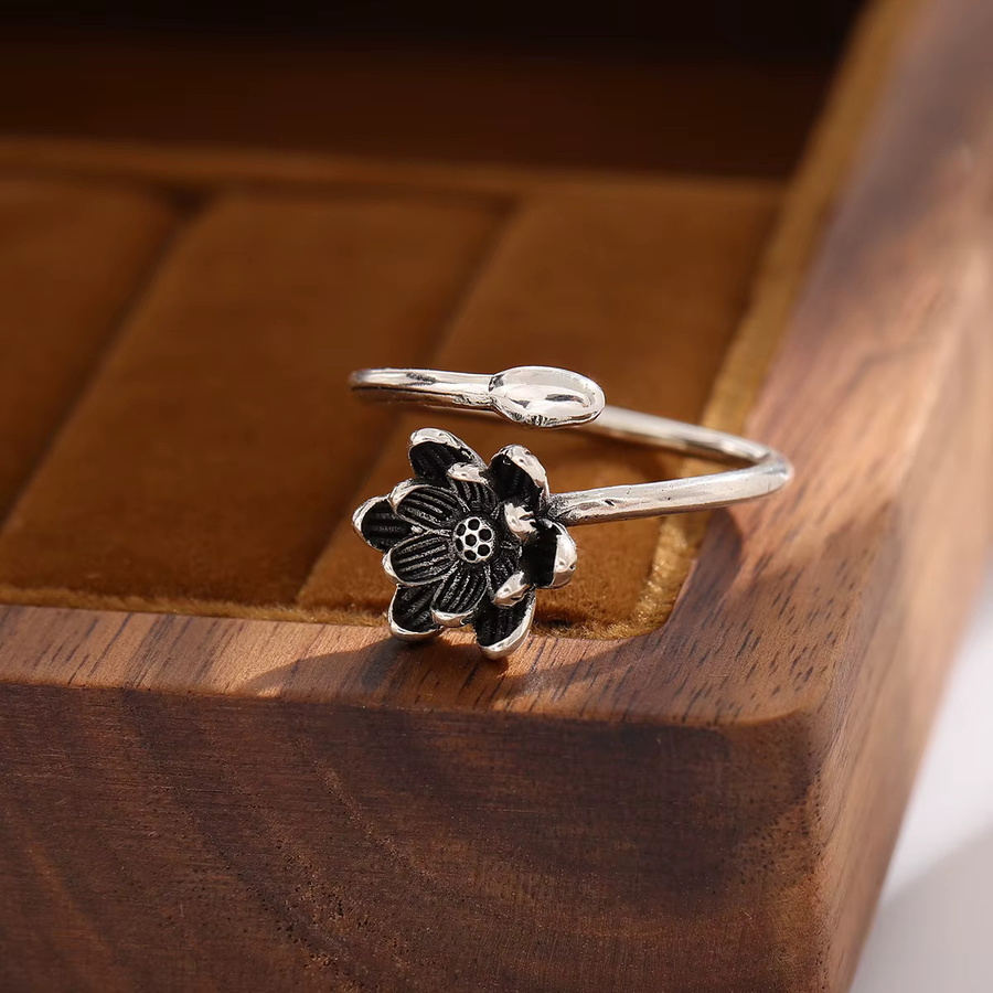 GaGa-Duck Ring, 925 Silber, Lotus, Blume - Bild 4
