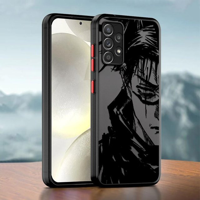 Anime Sukuna Jujutsu Kaisen Handyhülle mit weichen Kanten für Samsung Galaxy A-Serie (A15, A21s, A22, A23, A24, A25, A31, A32, A33, A34, A52, A52s 5G, A53, A54, A72, A73) in Schwarz und Transparent - Bild 1