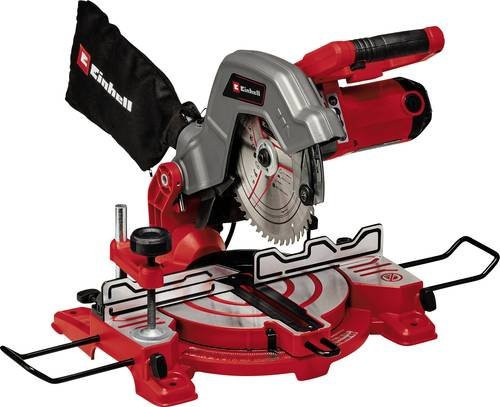 Einhell TC-MS 216 Kapp- und Gehrungssäge in Rot/Schwarz mit 1600 W und 216 mm Sägeblatt - Bild 1
