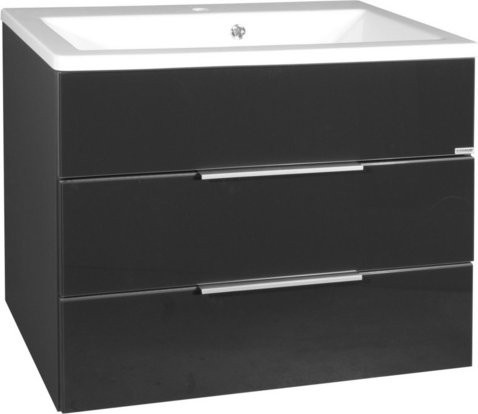 FACKELMANN Waschplatz-Set KARA in Anthrazit Grau, Breite: 80 cm - Bild 1