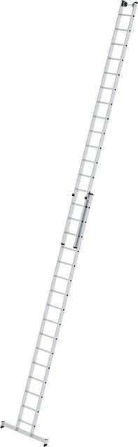 PROREGAL Sprossen-Schiebeleiter 2-Teilig mit Traverse in Silber, 2 x 16 Sprossen - Bild 1