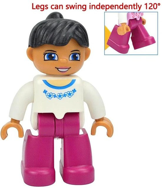 Yiran toy Familienfiguren Baustein, Prinzessin, Piraten, Polizei, ab 3 Jahren - Bild 1