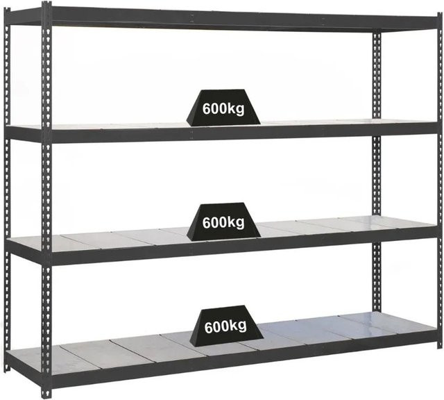 PROREGAL Schwerlastregal Metal Beast Four in Anthrazit, H x B x T: 200 x 180 x 60 cm, Fachlast 600 kg - Bild 1
