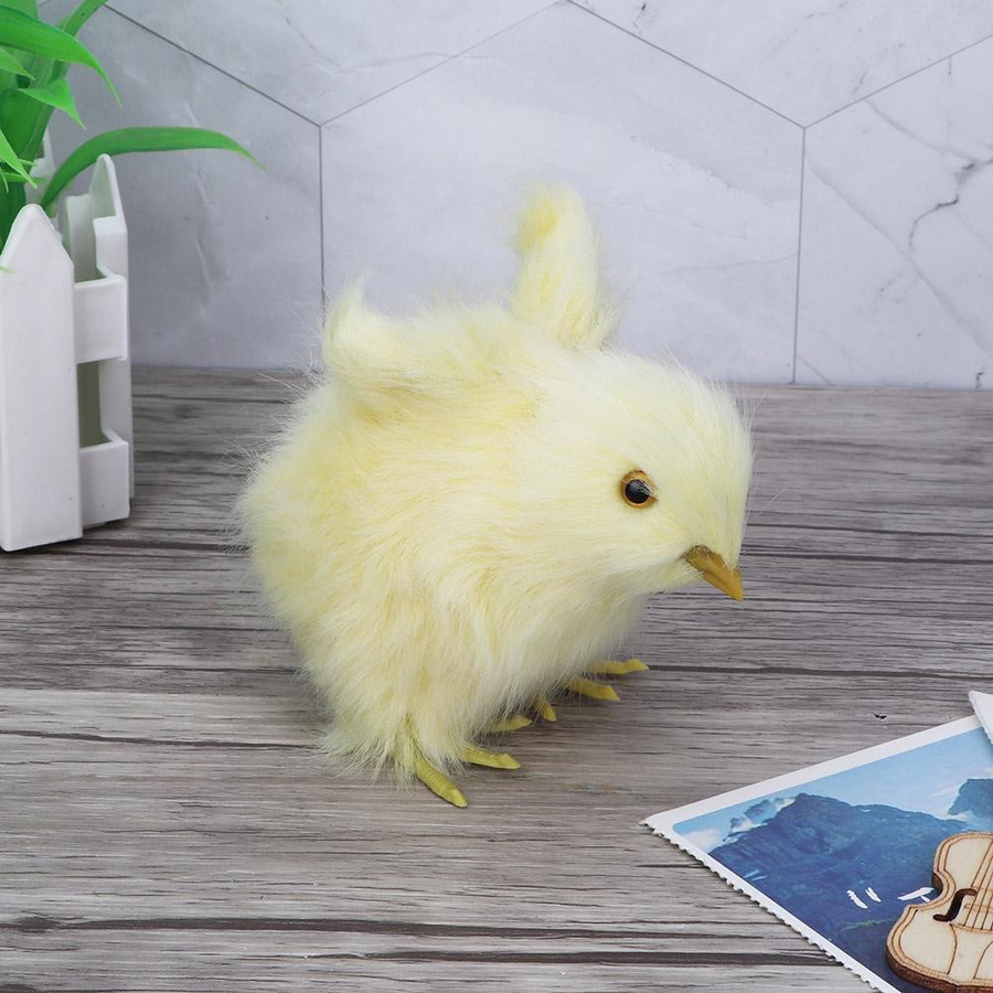 KONNWEI Gartendekoration Simulation Huhn mit eingebauter Batterie aus grünem Kunststoff und Plüsch, Breite: 9,0 cm, Höhe: 8,0 cm, Tiefe: 1,0 cm - Bild 2