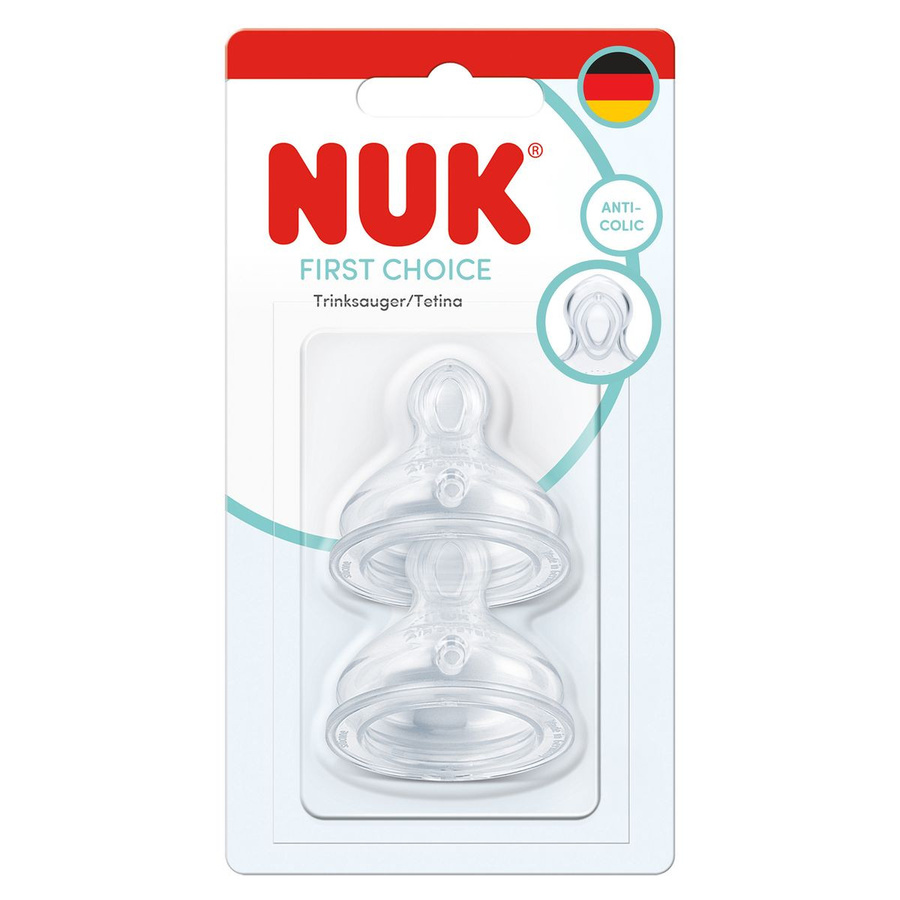 NUK Trinksauger First Choice Plus Silikon 2er Pack transparent Grösse S - Bild 1