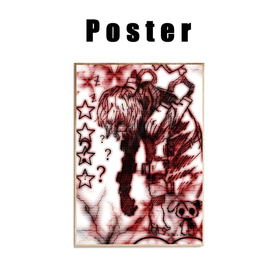 My Hero Academia Tomura Shigaraki Vintage-Poster aus Papier, Mehrfarbig, B x H: 20,0 x 20,0 cm - Bild 7