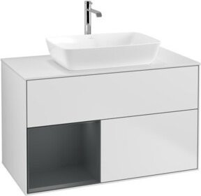 V&B Waschtischunterschrank Finion 100 in Weiß lackiert, B/T/H: 100 x 50,1 x 50,1 cm - Bild 1