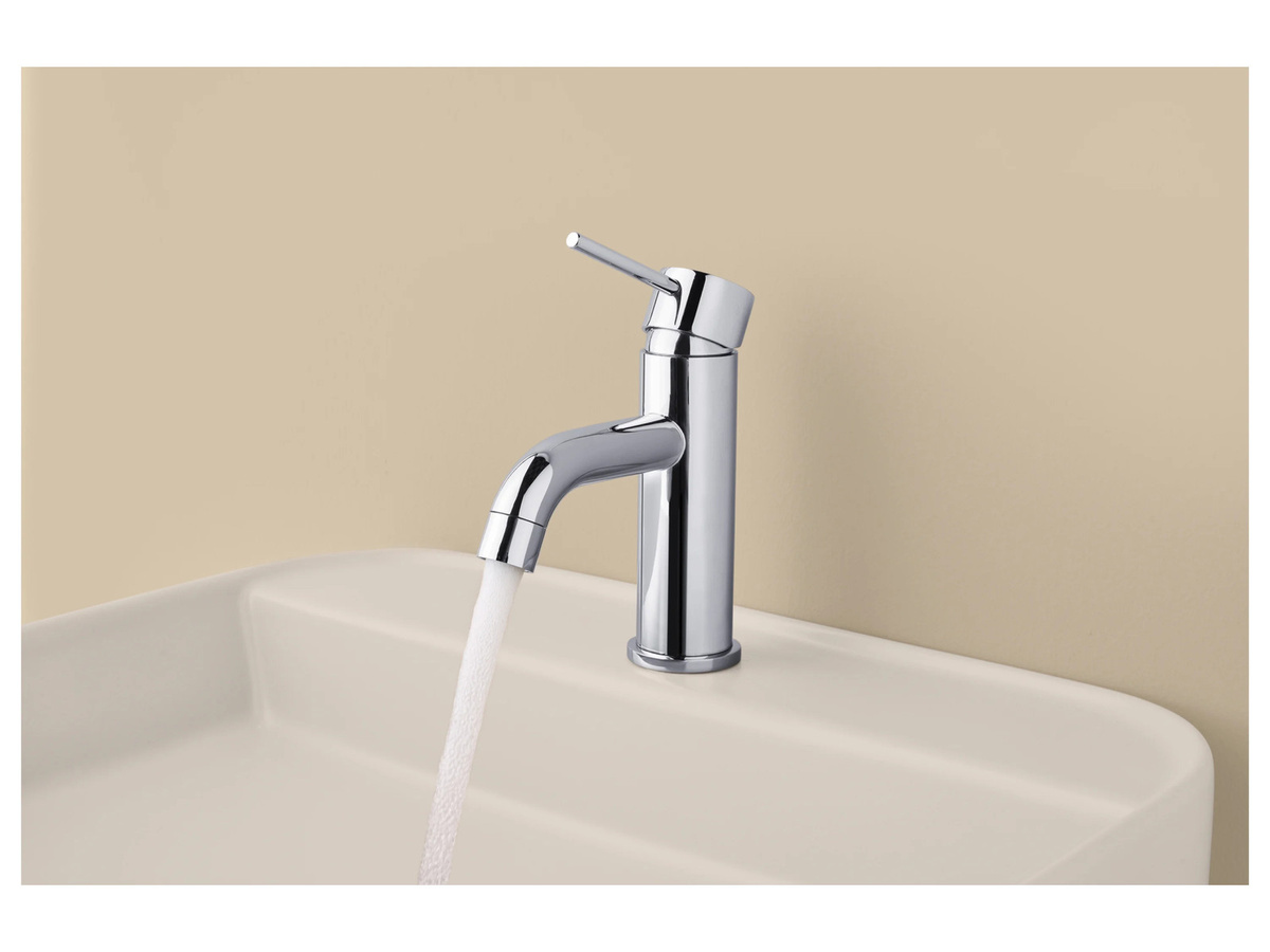 LIVARNO Einhebel-Waschtischarmatur für Waschbecken in Chrom/Silber mit wassersparender Funktion - Bild 1