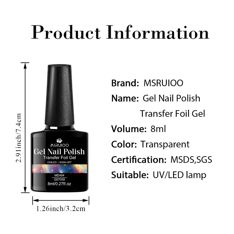 MSRUIOO Transferfolie Gel Nagellack, 8 ml - Bild 5