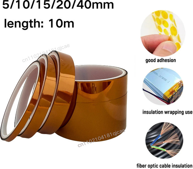 Gold Finger Hochtemperatur-Polyimidband als hitzebeständiger Isolierkleber für das Löten von Leiterplatten, 3D-Druck und Batterieschutz in Gold - Bild 1
