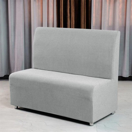 Bestbags Polarfleece Sofabezug Ärmellos in Grau, Schmutzabweisender Stretch Couchüberwurf für Restaurant und Café