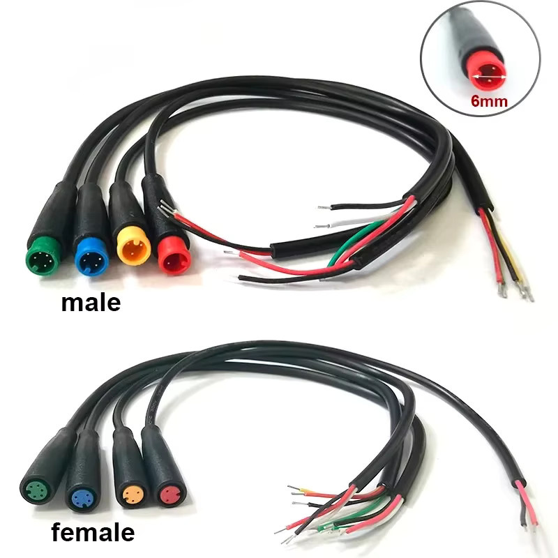 Julet 6mm Elektro-Steckverbinder Set mit Stecker und Buchse in Schwarz für E-Bike und Roller, wasserdicht, erhältlich als 2-, 3-, 4- oder 5-polige Ausführung - Bild 2