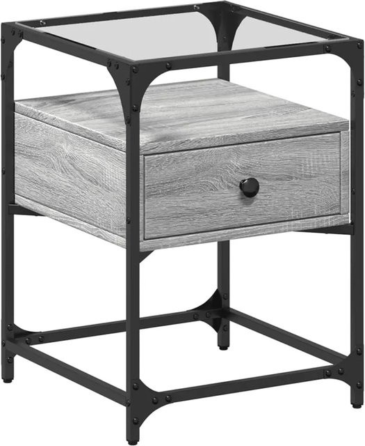 vidaXL Nachttisch in Grau Sonoma aus Holzwerkstoff, B/T/H: 40 x 40 x 55 cm - Bild 1