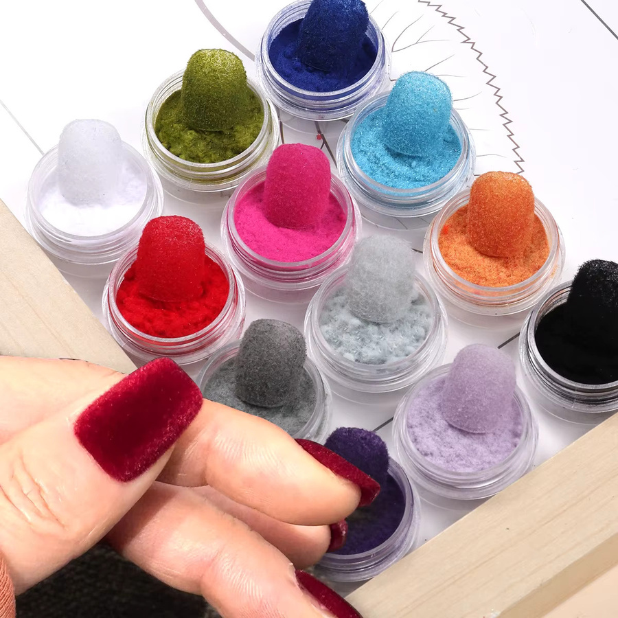 SWEET TREND Nagelpulver Samt Plüsch Glitter, 12 Stück - Bild 2