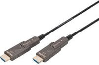 Digitus HDMI AOC Hybrid Glasfaserkabel in Schwarz, 20 m, unterstützt UHD 4K - Bild 1