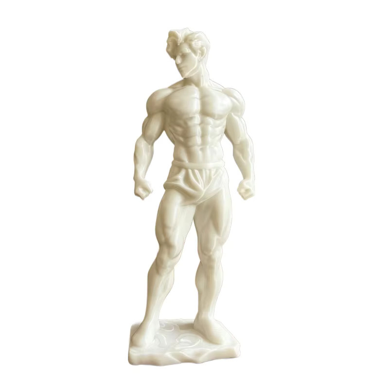 CELEBON 3D-gedruckte dekorative Figur eines muskulösen Mannes in Weiß für die Tischdekoration - Bild 7