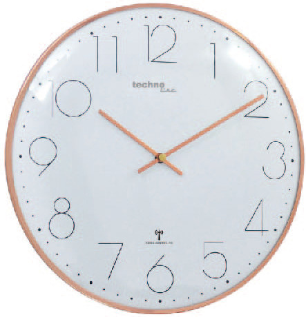 Technoline Wanduhr WT 8235 Analog Radio Controlled in Rose-Gold und Weiß, Durchmesser: 35 cm - Bild 1