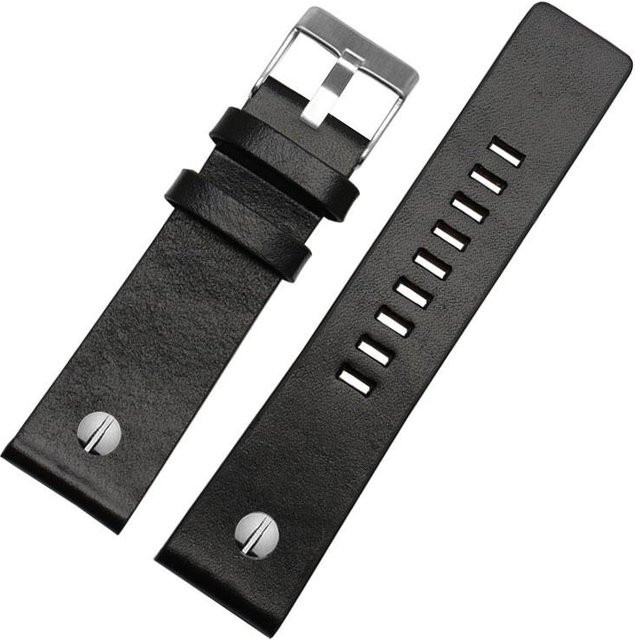 Diesel Uhrenarmband Echtleder, Schwarz, Herren - Bild 1
