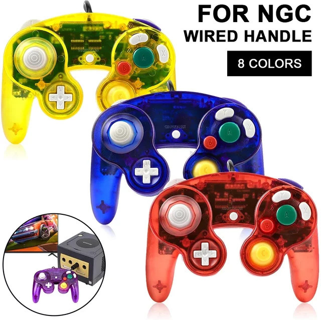 Transparenter kabelgebundener Retro Gamepad Controller für NGC GameCube Spielkonsole in Multicolour - Bild 1