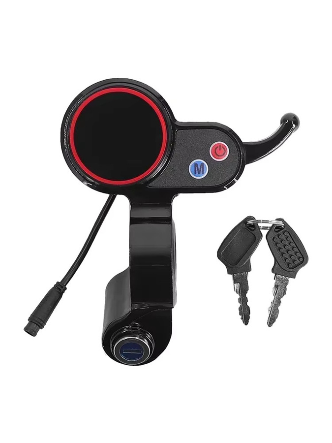 Hitway 6-poliges LCD-Display für H5 Kickscooter, Elektroroller-Instrumenten-Armaturenbrett Zubehör, Schwarz - Bild 3