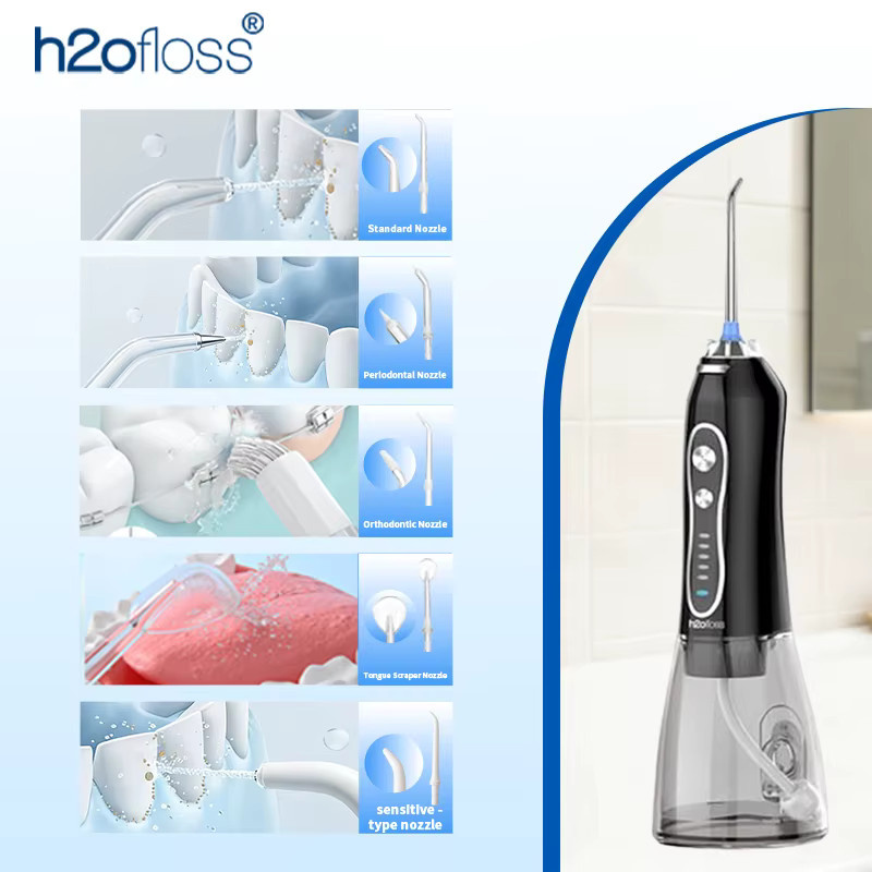 H2ofloss Wasserflosser Munddusche, 300 ml, Weiß, Unisex - Bild 1