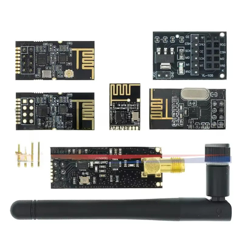 AITEWIN ROBOT NRF24L01 2,4 GHz Drahtloses Datenübertragungsmodul Upgrade-Version mit PA LNA und Antenne für Arduino in Schwarz - Bild 4
