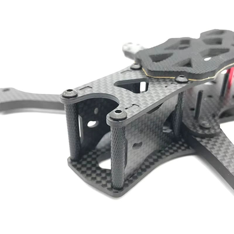 Foxhound Carbon Fiber Quadcopter Rahmen Kit 225 mm mit 5,5 mm Armen in Schwarz für FPV Freestyle RC Racing Drohnen - Bild 3