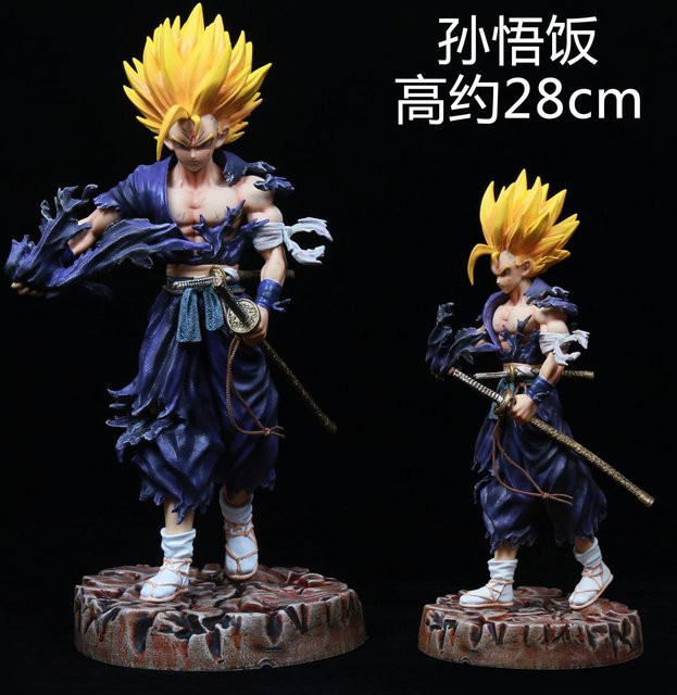 Yiran toy 1 Dragon Ball Anime Figur, Samurai Son Goku Gohan Vegeta Super Saiyan Modell Statue, 34cm, ab 14 Jahren - Bild 1