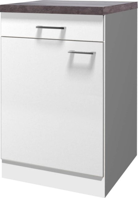 Flex-Well Küchenunterschrank Lucca weiß matt B/H/T: 50 x 85 x 60 cm - Bild 1