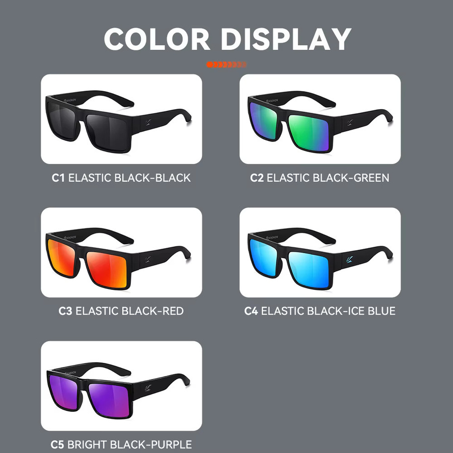 KAENON Sonnenbrille, Vollrand, Schwarz, Kunststoff, Herren, polarisiert - Bild 5